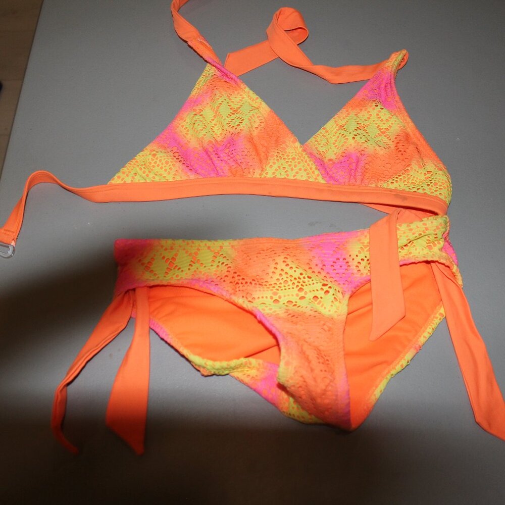 Multi Color 2 Pcs Justice Bikini Swimsuit Size 14